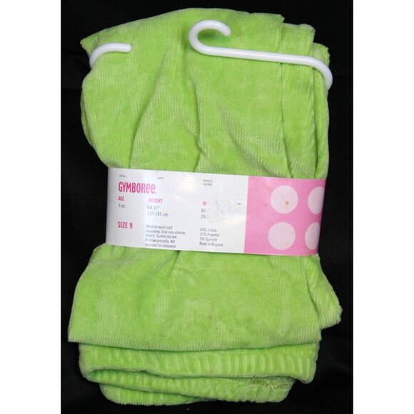 NWT 2004 Gymboree Hide & Seek Green Stretch Corduroy Leggings sz 9 Fall Pullon - Picture 2 of 4